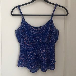 Floral open backed crop top